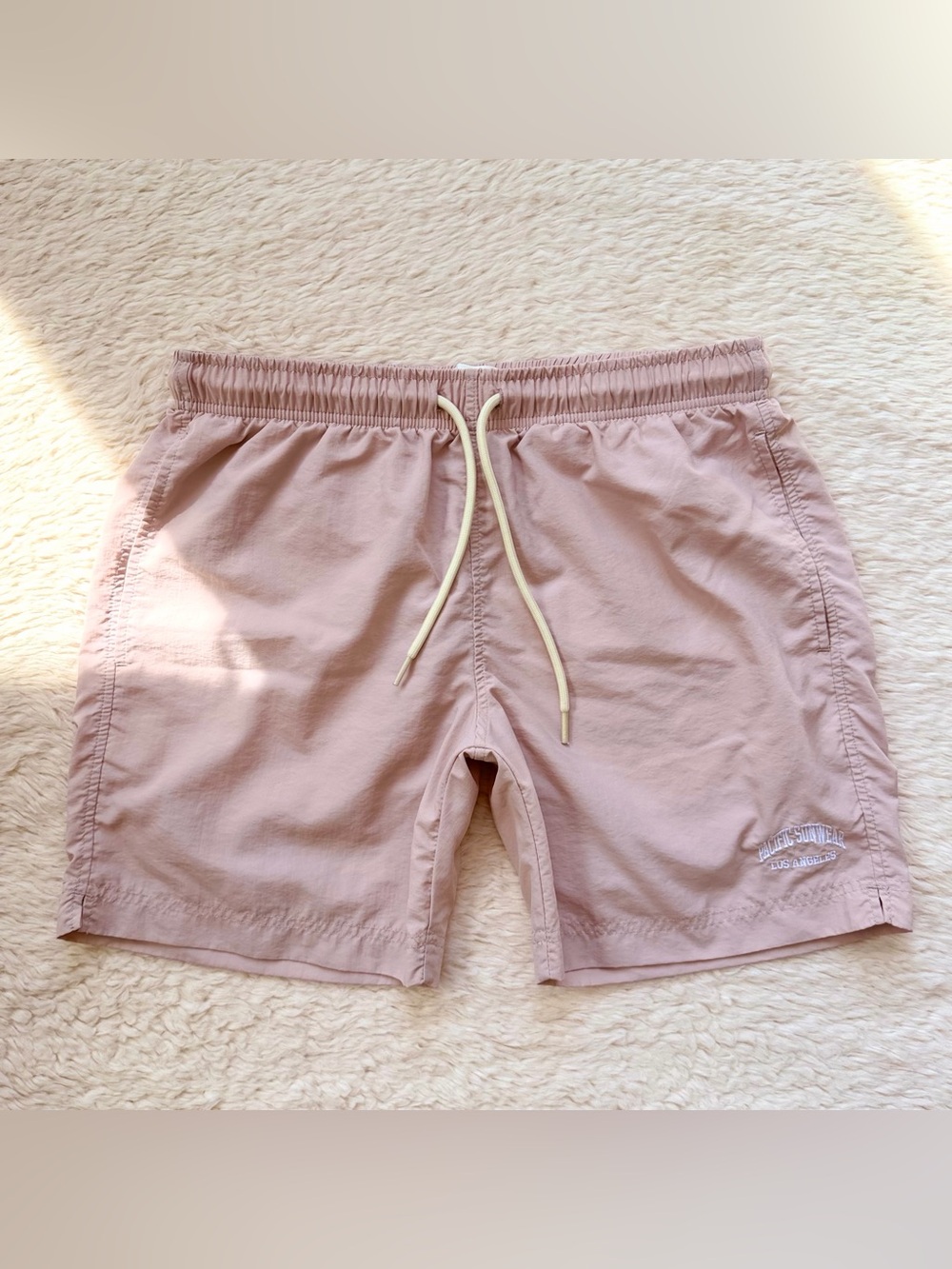 Pacsun Collegiate 6" Pink Board Shorts Adjustable Drawstring Elastic Waist Small